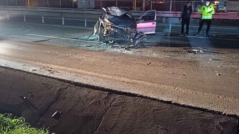 D-100'de feci kaza! 1 yaralı...